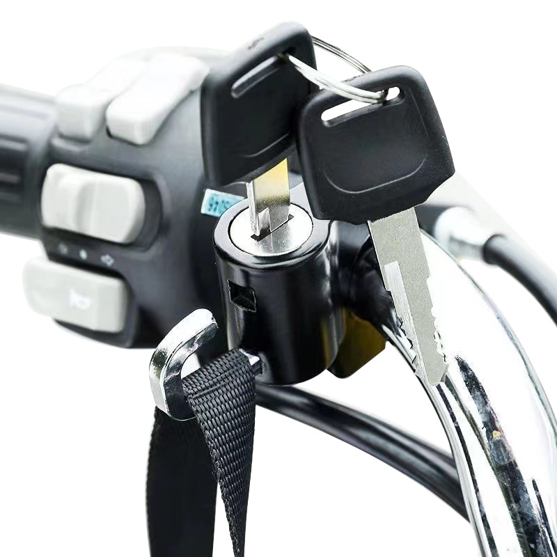 Commuter Bike Lock - ユニバーサルオートバイヘルメットロック盗難防止固定ロック金属多機能自転車バイク盗難防止セキュリティモトアクセサリー