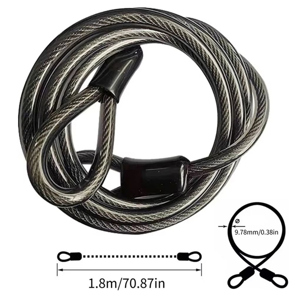 盗難防止自転車用ワイヤーロック。柔軟性があり、折りたたみ可能 - Cable Lock Flexible のレビューと価格