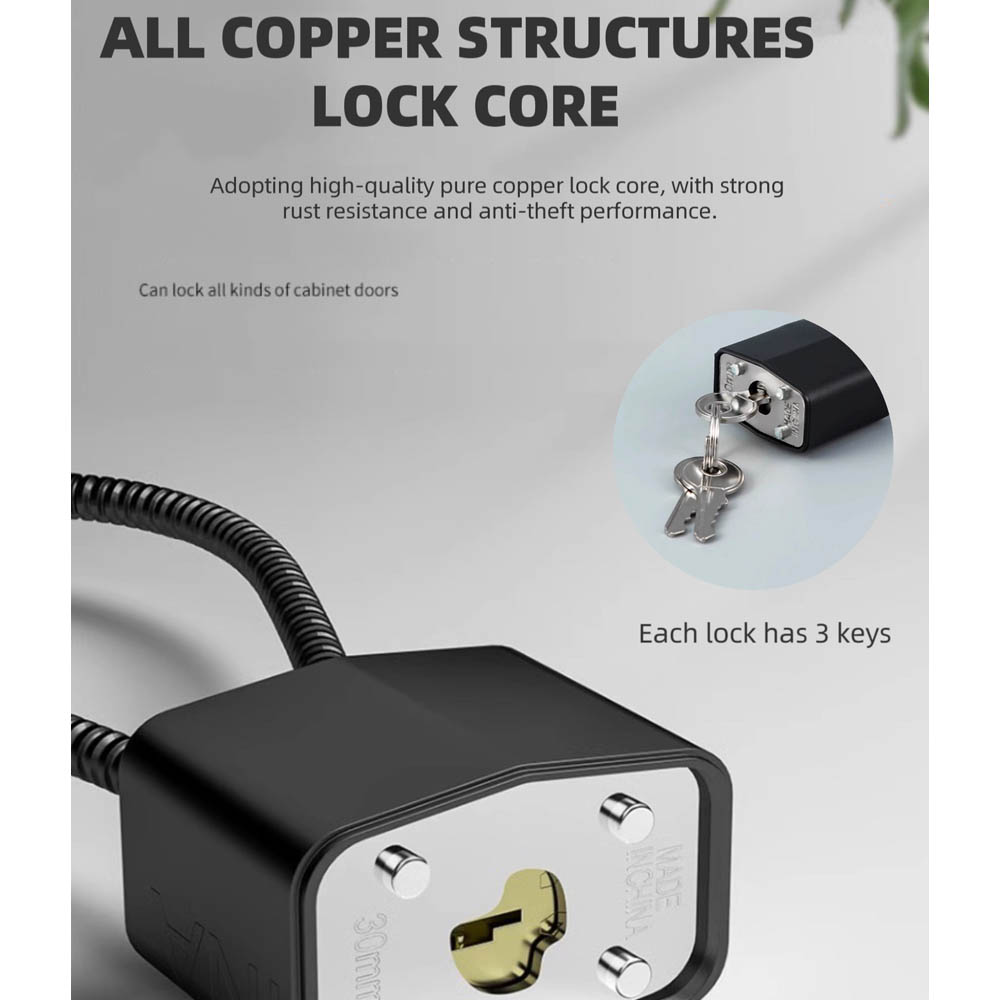 ソフトスチール盗難防止ケーブル,屋内および屋外キャビネットに - Cable Lock Flexible のレビューと価格