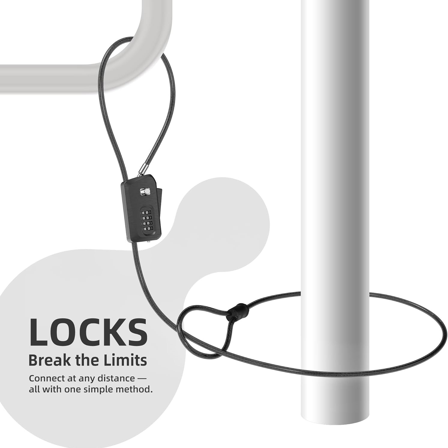 バイク、自転車、スクーター、トレイルカメラ用のパイソンケーブ - Cable Lock Flexible のレビューと価格