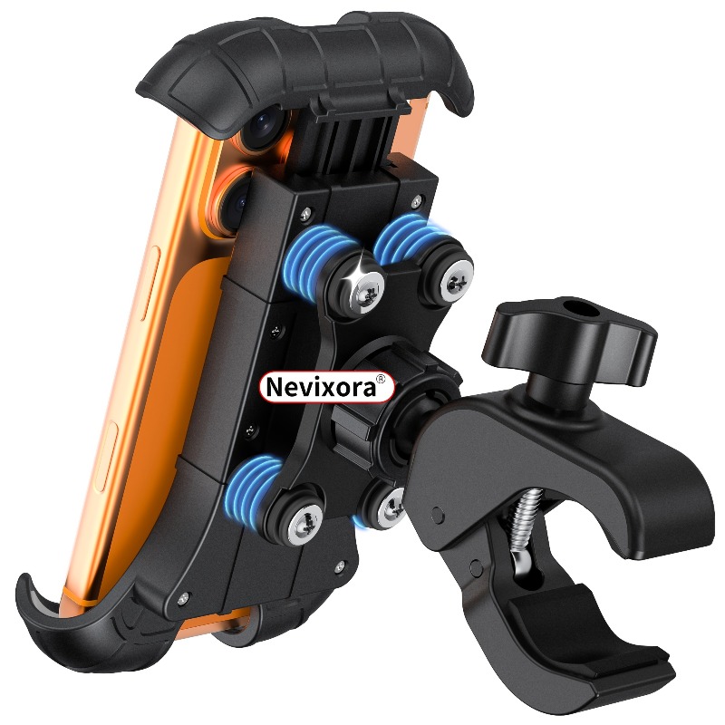防振機能付きのバイク用スマートフォンホルダー。カメラにも対応 - Commuter Bike Lock のレビューと価格