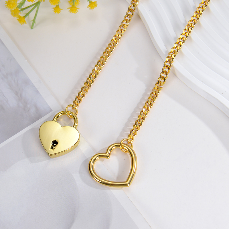 スリップチェーンハート O リングネックレスパンクロックキュ - Chain Lock Combination のレビューと価格